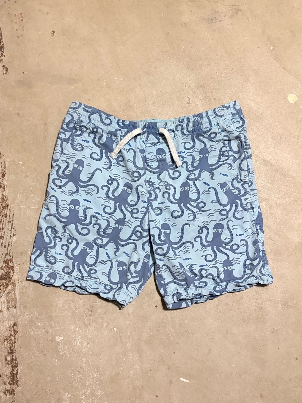 Light Blue American Republic Octopus Print Swim Shorts